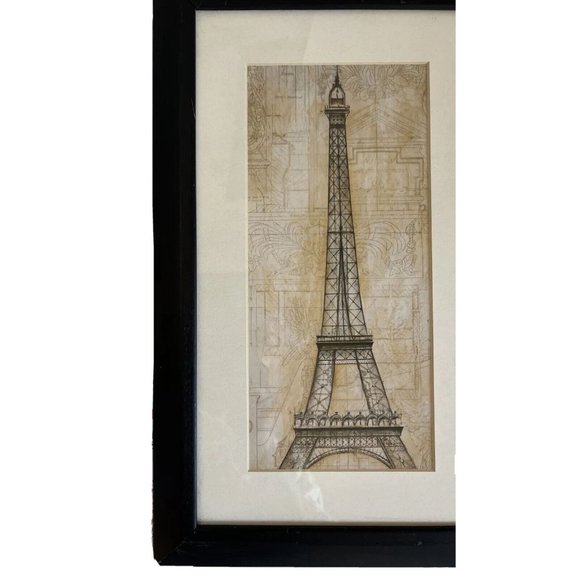 Eiffel Tower Photograph by John Douglas Black Wood Frame 10" x 16.5" Framed - Picture 3 of 7